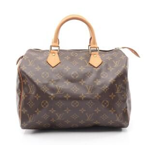 Louis Vuitton Speedy handbag canvas leather Monogram bag brown